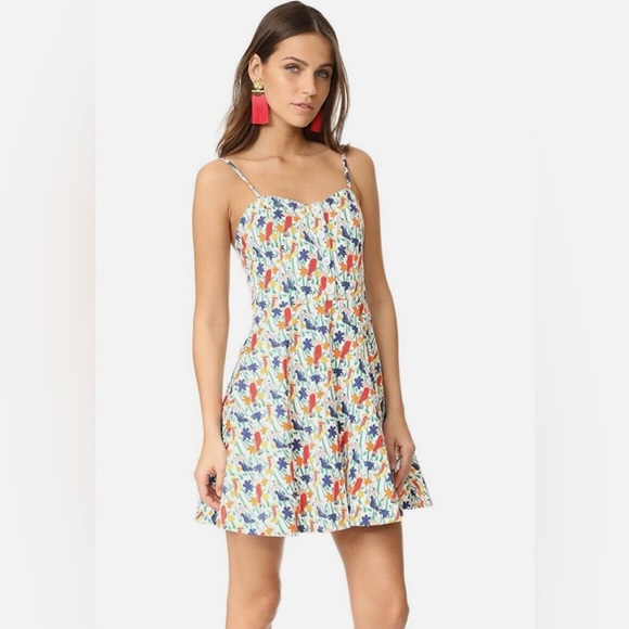 Alice + Olivia Nella Button Front Dress Bird Size 4 - Picture 1 of 13